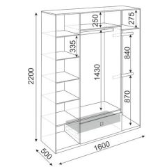 Шкаф 4 двери Глэдис М24 (ЯШС/Белый) в Новом Уренгое - novyy-urengoy.mebel24.online | фото 3