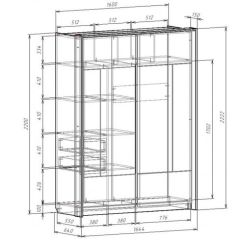 Шкаф-купе 1600 с плитой 22 мм ЛИБЕРТИ в Новом Уренгое - novyy-urengoy.mebel24.online | фото 4