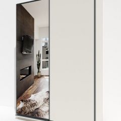 Шкаф-купе 1600 серии SOFT D1+D3+B2+PL1 (2 ящика+1штанга) профиль «Графит» в Новом Уренгое - novyy-urengoy.mebel24.online | фото 2
