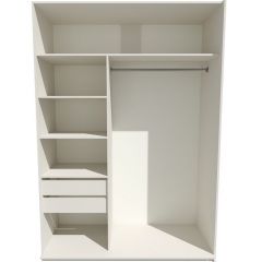Шкаф-купе 1600 серии SOFT D1+D3+B2+PL1 (2 ящика+1штанга) профиль «Графит» в Новом Уренгое - novyy-urengoy.mebel24.online | фото 3