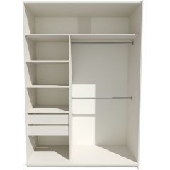 Шкаф-купе 1600 серии SOFT D6+D6+B2+PL3 (2 ящика+2штанги) профиль «Капучино» в Новом Уренгое - novyy-urengoy.mebel24.online | фото 2