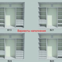 Шкаф-купе 1950 серии SILVER S3+S1+S3Z B22+PL2 (по 2 ящика лев/прав+1штанга+1 полка) профиль «Серебро» в Новом Уренгое - novyy-urengoy.mebel24.online | фото 5