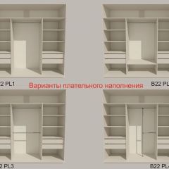Шкаф-купе 2100 серии SOFT D2+D7+D3+B22+PL2 (по 2 ящика лев/прав+1штанга+1полка) профиль «Графит» в Новом Уренгое - novyy-urengoy.mebel24.online | фото 6