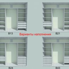 Шкаф-купе 2250 серии SILVER S4+S1+S4 B22+PL4 (по 2 ящика лев/прав+F обр.штанга) профиль «Серебро» в Новом Уренгое - novyy-urengoy.mebel24.online | фото 5