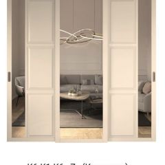 Шкаф-купе 2450 серии NEW CLASSIC K5+K5+K5+B22+PL3 (по 2 ящика лев/прав+1 штанга+1полка) профиль «Капучино» в Новом Уренгое - novyy-urengoy.mebel24.online | фото 15
