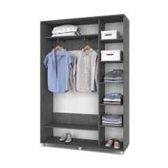 РОЛАНД Шкаф-купе Камень темный (450*1500) Р451 в Новом Уренгое - novyy-urengoy.mebel24.online | фото 3