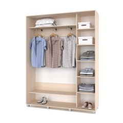 РОЛАНД Шкаф-купе Млечный дуб (450*1700) Р471 в Новом Уренгое - novyy-urengoy.mebel24.online | фото 3