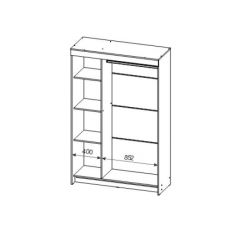 Шкаф-купе ШКП 2 (Венге/Ясень Анкор светлый) в Новом Уренгое - novyy-urengoy.mebel24.online | фото 3