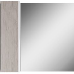 Шкаф-зеркало Uno 80 Дуб серый левый/правый Домино (DU1504HZ) в Новом Уренгое - novyy-urengoy.mebel24.online | фото 2