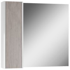 Шкаф-зеркало Uno 80 Дуб серый левый/правый Домино (DU1504HZ) в Новом Уренгое - novyy-urengoy.mebel24.online | фото 6