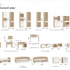 Система Стелс Шкаф-Пенал 1ящ Дуб сонома/Белый в Новом Уренгое - novyy-urengoy.mebel24.online | фото 3