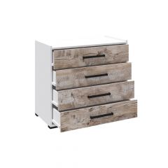 Спальня Соната Комод (Белый/Дуб юкон) в Новом Уренгое - novyy-urengoy.mebel24.online | фото 2