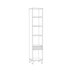 Стеллаж 13.145 Миндаль в Новом Уренгое - novyy-urengoy.mebel24.online | фото 3