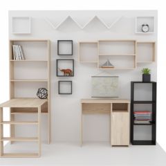 Стеллаж Элемент-1 (дуб сонома) в Новом Уренгое - novyy-urengoy.mebel24.online | фото 4