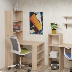 Стеллаж Элемент-1 (дуб сонома) в Новом Уренгое - novyy-urengoy.mebel24.online | фото 5
