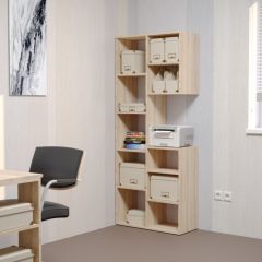 Стеллаж Элемент-2 (дуб сонома) в Новом Уренгое - novyy-urengoy.mebel24.online | фото 3