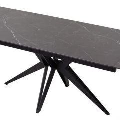 Стол FORIO 160 MATT BLACK MARBLE SOLID CERAMIC / BLACK, ®DISAUR в Новом Уренгое - novyy-urengoy.mebel24.online | фото 5