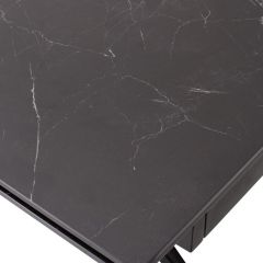 Стол FORIO 160 MATT BLACK MARBLE SOLID CERAMIC / BLACK, ®DISAUR в Новом Уренгое - novyy-urengoy.mebel24.online | фото 9