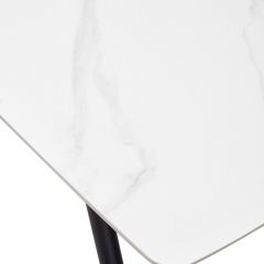 Стол RIVOLI 140 MATT WHITE MARBLE SOLID CERAMIC / BLACK, ®DISAUR в Новом Уренгое - novyy-urengoy.mebel24.online | фото 9