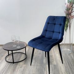 Стул CHIC BLUVEL-86 NAVY BLUE / черный каркас М-City в Новом Уренгое - novyy-urengoy.mebel24.online | фото 5