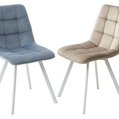 Стул CHILLI SQUARE G108-56 пудровый синий, велюр/ белый каркас М-City в Новом Уренгое - novyy-urengoy.mebel24.online | фото 3