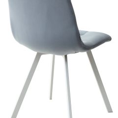 Стул CHILLI SQUARE G108-56 пудровый синий, велюр/ белый каркас М-City в Новом Уренгое - novyy-urengoy.mebel24.online | фото 4