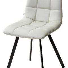Стул CHILLI SQUARE HK017-03 светло-серый, PU/ черный каркас М-City в Новом Уренгое - novyy-urengoy.mebel24.online | фото