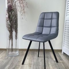 Стул CHILLI SQUARE HK017-09 серо-черничный, PU/ черный каркас М-City в Новом Уренгое - novyy-urengoy.mebel24.online | фото 5