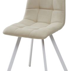 Стул CHILLI SQUARE UF860-01B бежевый, ткань/ белый каркас М-City в Новом Уренгое - novyy-urengoy.mebel24.online | фото