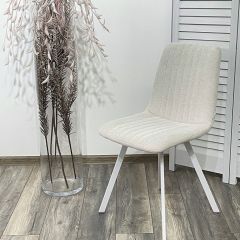 Стул ELVIS WZ2042-18 белая галька фактурный велюр / белый каркас М-City в Новом Уренгое - novyy-urengoy.mebel24.online | фото