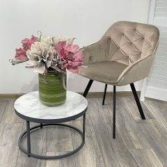 Стул GALE 360 град. поворот. BLUVEL-40 BEIGE, велюр/ черный каркас, М-City в Новом Уренгое - novyy-urengoy.mebel24.online | фото 3