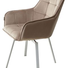 Стул MAVERICK 360 град. поворот. BLUVEL-40 BEIGE/ белый каркас, М-City в Новом Уренгое - novyy-urengoy.mebel24.online | фото 8
