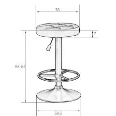 Табурет барный DOBRIN BRUNO LM-5008 (бело-чёрный) в Новом Уренгое - novyy-urengoy.mebel24.online | фото 2