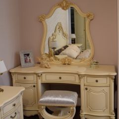 Туалетный стол + Зеркало Мона Лиза (крем) в Новом Уренгое - novyy-urengoy.mebel24.online | фото 6