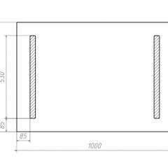 Зеркало Good Light 2-100 с подсветкой Домино (GL7016Z) в Новом Уренгое - novyy-urengoy.mebel24.online | фото 3