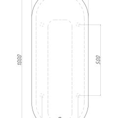 Зеркало Кито 1000х400 с подсветкой Домино (GL7047Z) в Новом Уренгое - novyy-urengoy.mebel24.online | фото 2