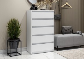 АЙДЕН КМ06-700 Комод 5 ящиков (белый) в Новом Уренгое - novyy-urengoy.mebel24.online | фото