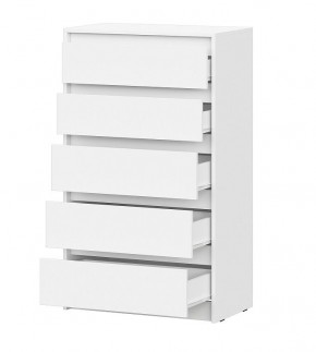 АЙДЕН КМ06-700 Комод 5 ящиков (белый) в Новом Уренгое - novyy-urengoy.mebel24.online | фото 2