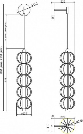 Бра Maytoni Golden Cage MOD216WL-L10G3K в Новом Уренгое - novyy-urengoy.mebel24.online | фото 2