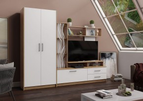 ДАРЬЯ Гостиная (Дуб Вотан/Белый глянец) в Новом Уренгое - novyy-urengoy.mebel24.online | фото