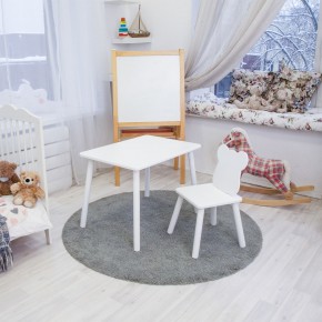 Детский комплект стол и стул «Мишка» Rolti Baby (белый/белый, массив березы/мдф) в Новом Уренгое - novyy-urengoy.mebel24.online | фото 2