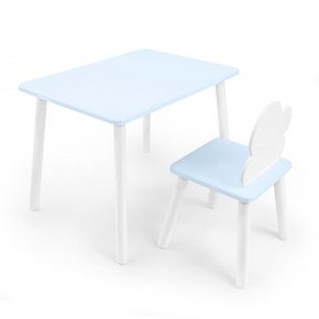 Детский комплект стол и стул «Облачко» Rolti Baby  (голубая столешница/голубое сиденье/белые ножки) в Новом Уренгое - novyy-urengoy.mebel24.online | фото