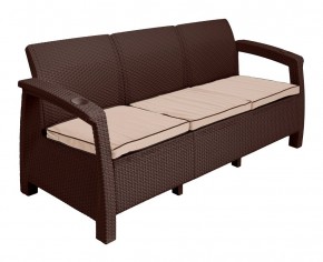 Диван Yalta Premium Sofa 3 Set (Ялта) шоколадный (+подушки под спину) в Новом Уренгое - novyy-urengoy.mebel24.online | фото 2