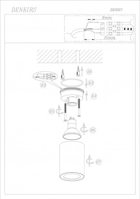 DK3007-BK Накладной светильник влагозащ., IP 44, 15 Вт, GU10, черный, алюминий в Новом Уренгое - novyy-urengoy.mebel24.online | фото 6