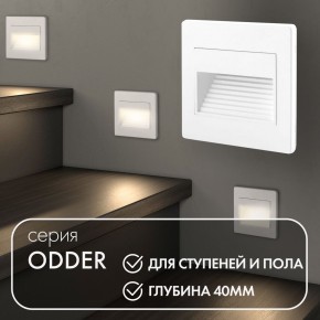 DK3050-WH Светильник встраиваемый в стену, IP 20, LED 3000, 1 Вт, белый, пластик в Новом Уренгое - novyy-urengoy.mebel24.online | фото 5