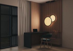DK6606-BK Подвесной вертикальный светильник Veil со светодиодом H1700 d600 220V 48W 3000-6000K IP20 черный алюминий в Новом Уренгое - novyy-urengoy.mebel24.online | фото 5