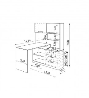 Дуглас (подростковая) М07 Стол угловой в Новом Уренгое - novyy-urengoy.mebel24.online | фото 2