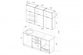 ФЬЮДЖИ Кухонный гарнитур Макси 1800 мм в Новом Уренгое - novyy-urengoy.mebel24.online | фото 2