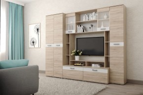Гостиная Белла (Дуб Сонома/Белый глянец) в Новом Уренгое - novyy-urengoy.mebel24.online | фото 1