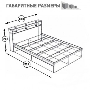 Камелия Кровать 1800, цвет венге/дуб лоредо, ШхГхВ 183,5х217х78,2 см., сп.м. 1800х2000 мм., без матраса, основание есть в Новом Уренгое - novyy-urengoy.mebel24.online | фото 4